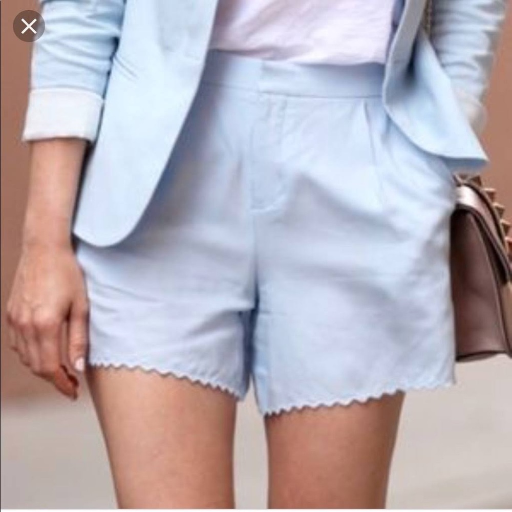 Club Monaco - dressed up scalloped shorts, light blue